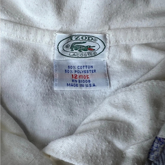 Vintage Izod Lacoste Corduroy Overalls Shirt Set - Picture 12 of 13